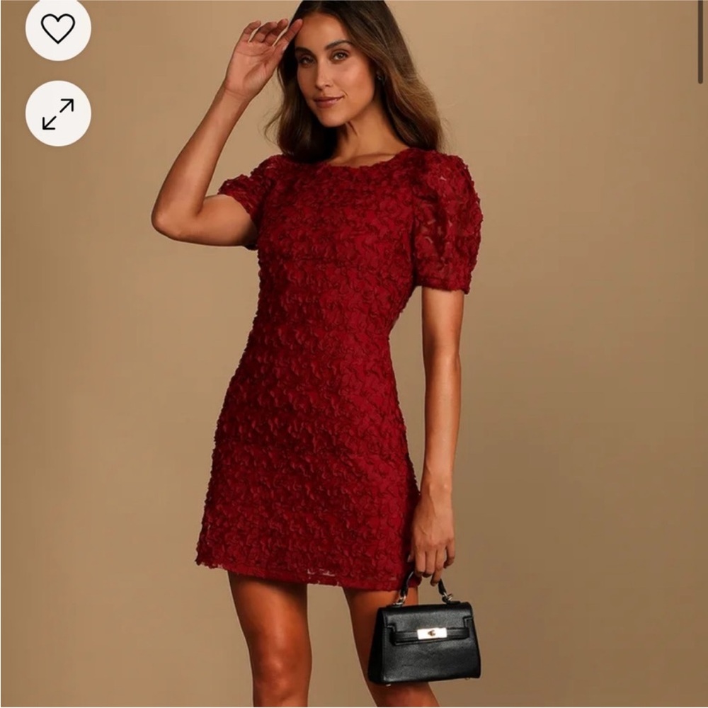 Lulus Always For You Puff Sleeve Mini Dress